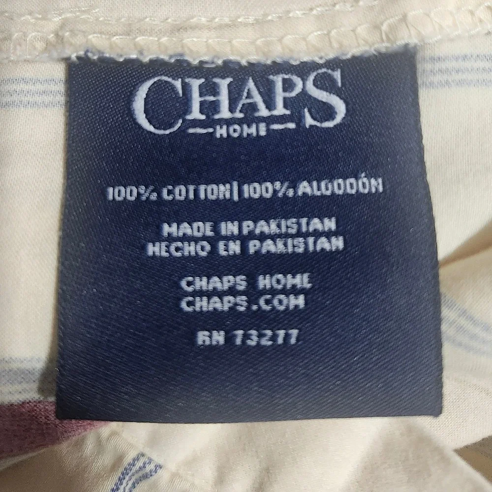 Chaps Home Casablanca King Sheet Set Multi Stripe 100% Cotton 4pc Discontinued
